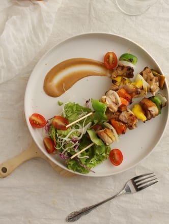 Chicken Satay Skewer & Salad 
